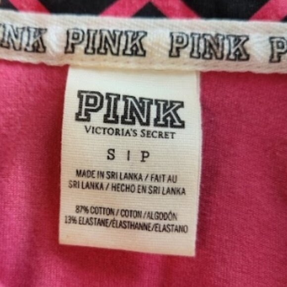 🐆💖PINK Victoria’s Secret 1/4 Zip Pullover Hot Pink Cheetah Y2K Collar-S - Picture 4 of 4